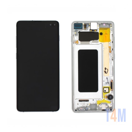 TOUCH+DISPLAY+FRAME SAMSUNG GALAXY S10 PLUS G975 BLANCO (SERVICE PACK GH82-18849A/18834A)